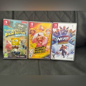 3 Used Nintendo Switch games